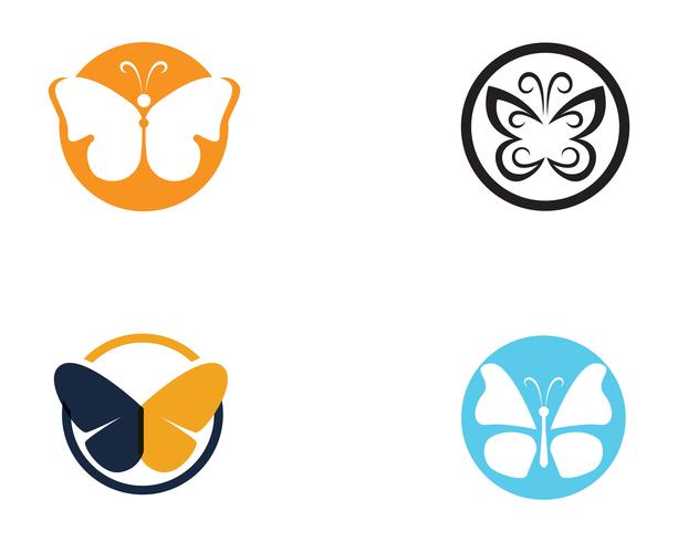 Butterfly conceptual simple, colorful icon. Logo. Vector illustration