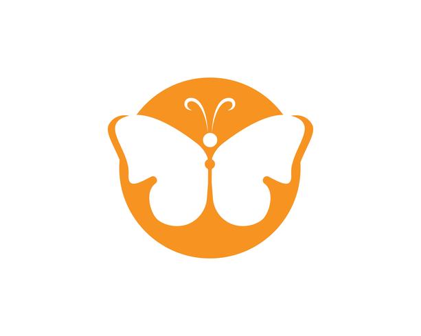Mariposa conceptual simple, colorido icono. Logo. Ilustración vectorial vector