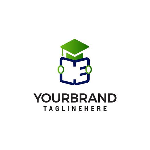 student open book logo design concept template vector