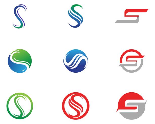 S logo y símbolos iconos vectoriales de plantilla vector