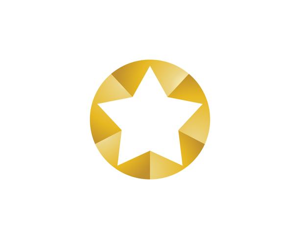 Diseño del ejemplo del icono del vector de la plantilla del logotipo de la estrella