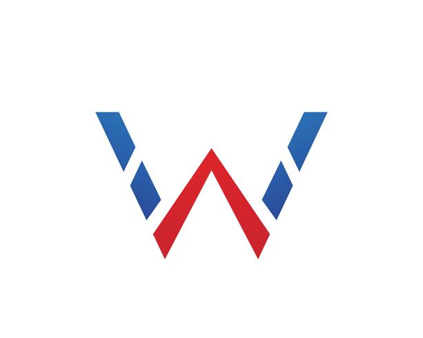 W letters business logo and symbols template vector