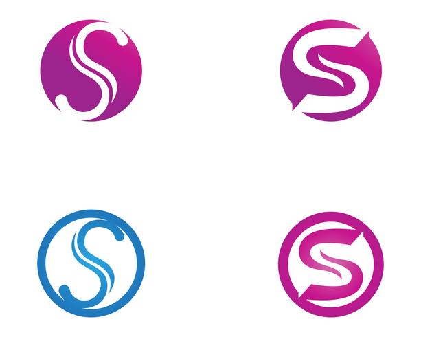 S logo y símbolos iconos vectoriales de plantilla vector