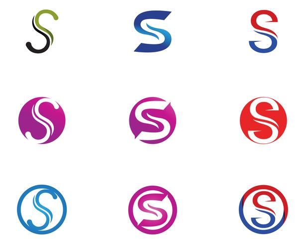 S logo y símbolos iconos vectoriales de plantilla vector