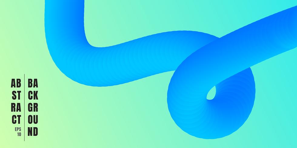 Abstract Creative Design 3d Blue Color Fluid Wave And Spiral Shape