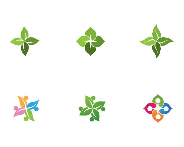 green leaf ecology nature element vector icon