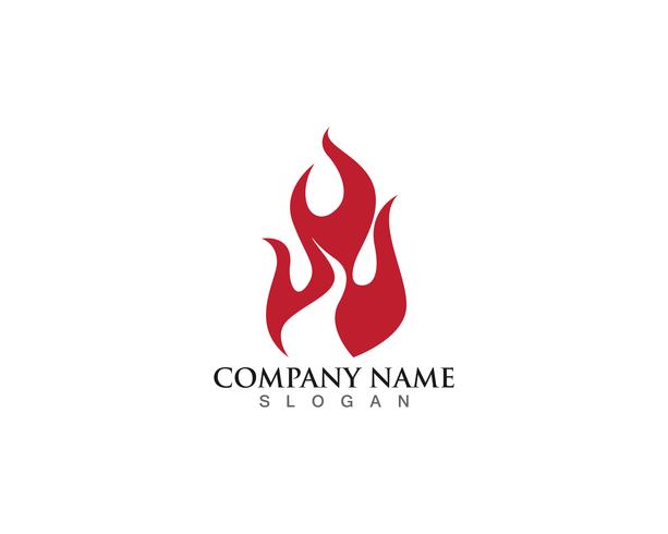 plantilla de logotipo de llama de fuego vector