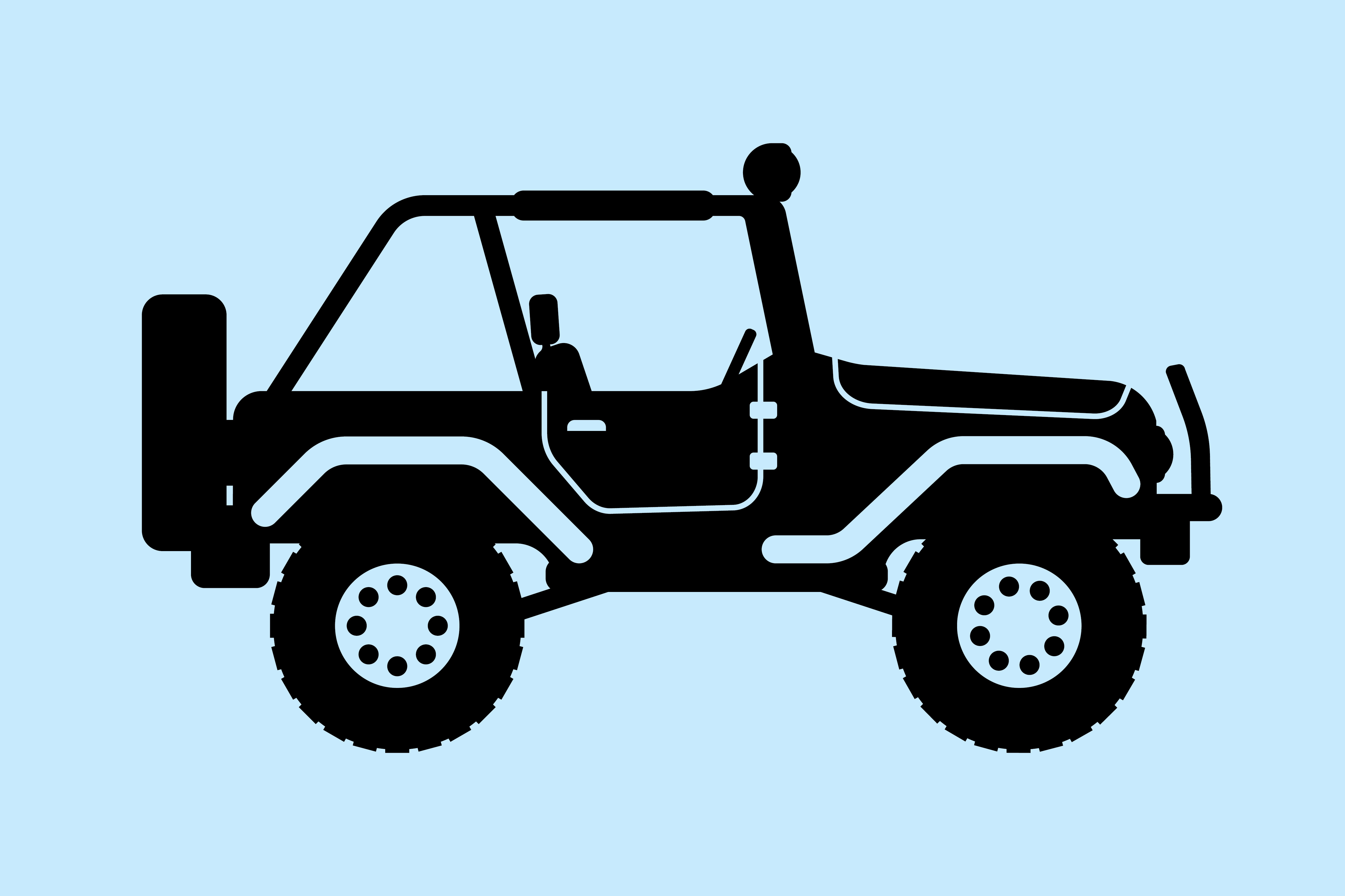 Jeep silhouette. vector illustration.