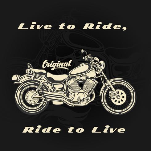 Live to ride and ride to live vector