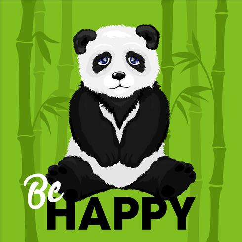 Ilustración del oso panda triste vector