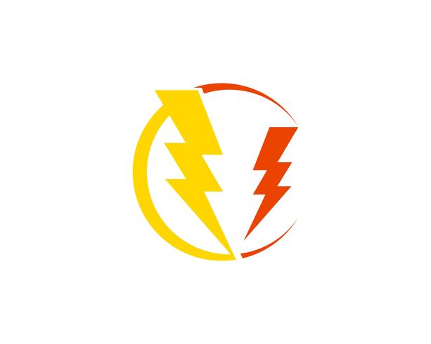 Flash power thunderbolt iconos vectoriales vector