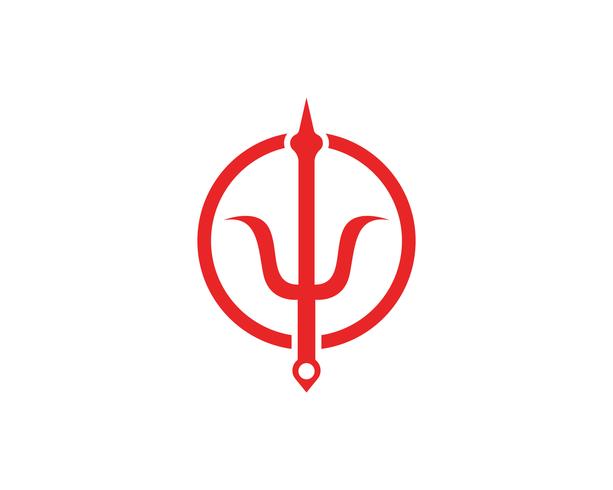 Magic trident logo and symbols template vector