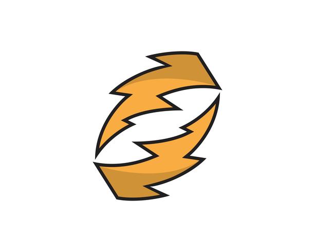 Vector de iconos de rayo flash relámpago