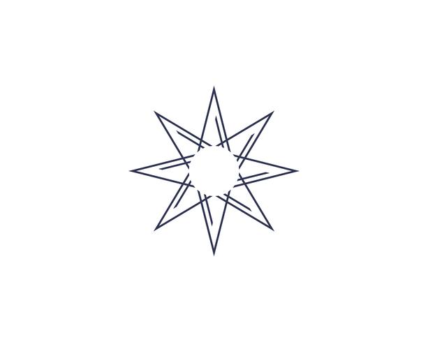 Diseño del ejemplo del icono del vector de la plantilla del logotipo de la estrella