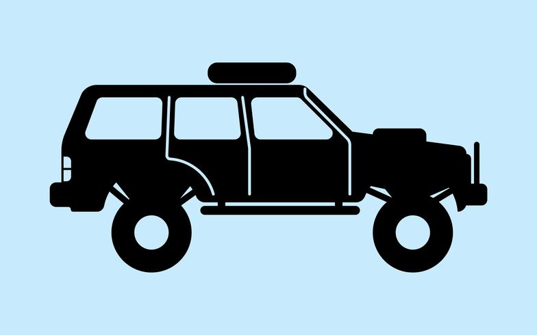 Retro car silhouette vector