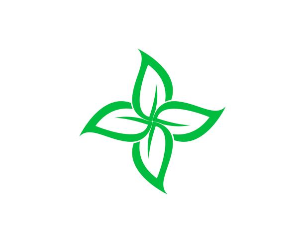 icono de elemento de naturaleza ecología hoja verde, vector