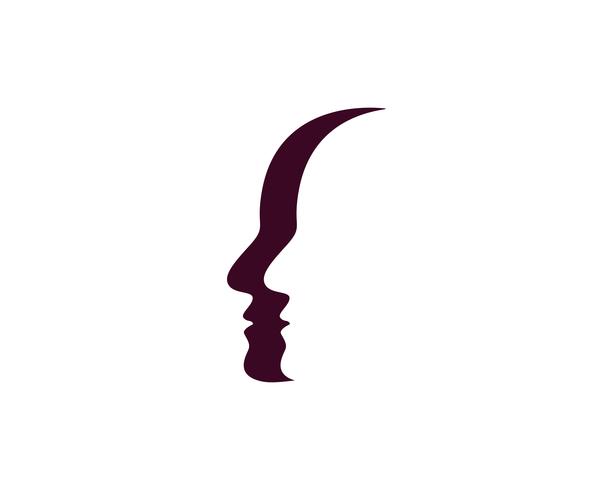 hair woman and face logo and symbols ,, vector