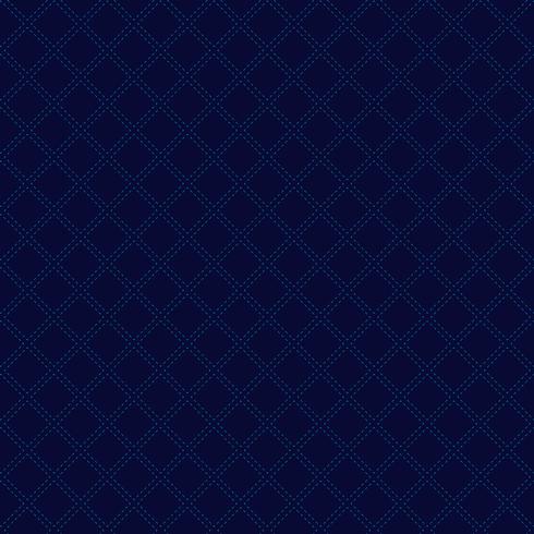 Abstract classic geometric squares pattern on dark blue background luxury style. Dashed lines repeating with square texture vector