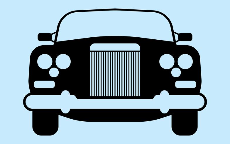 Retro car silhouette vector