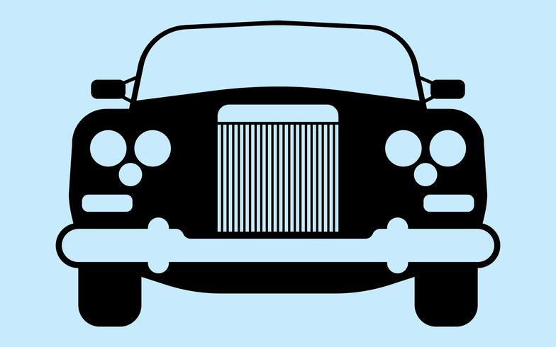 Retro car silhouette vector