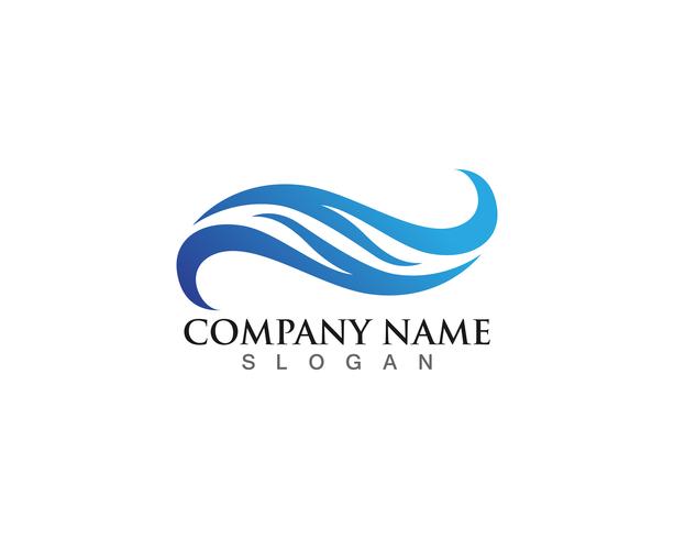 Water wave Logo Template vector illustration design