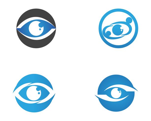 Ojo cuidado logotipo y símbolos plantilla vector iconos aplicación
