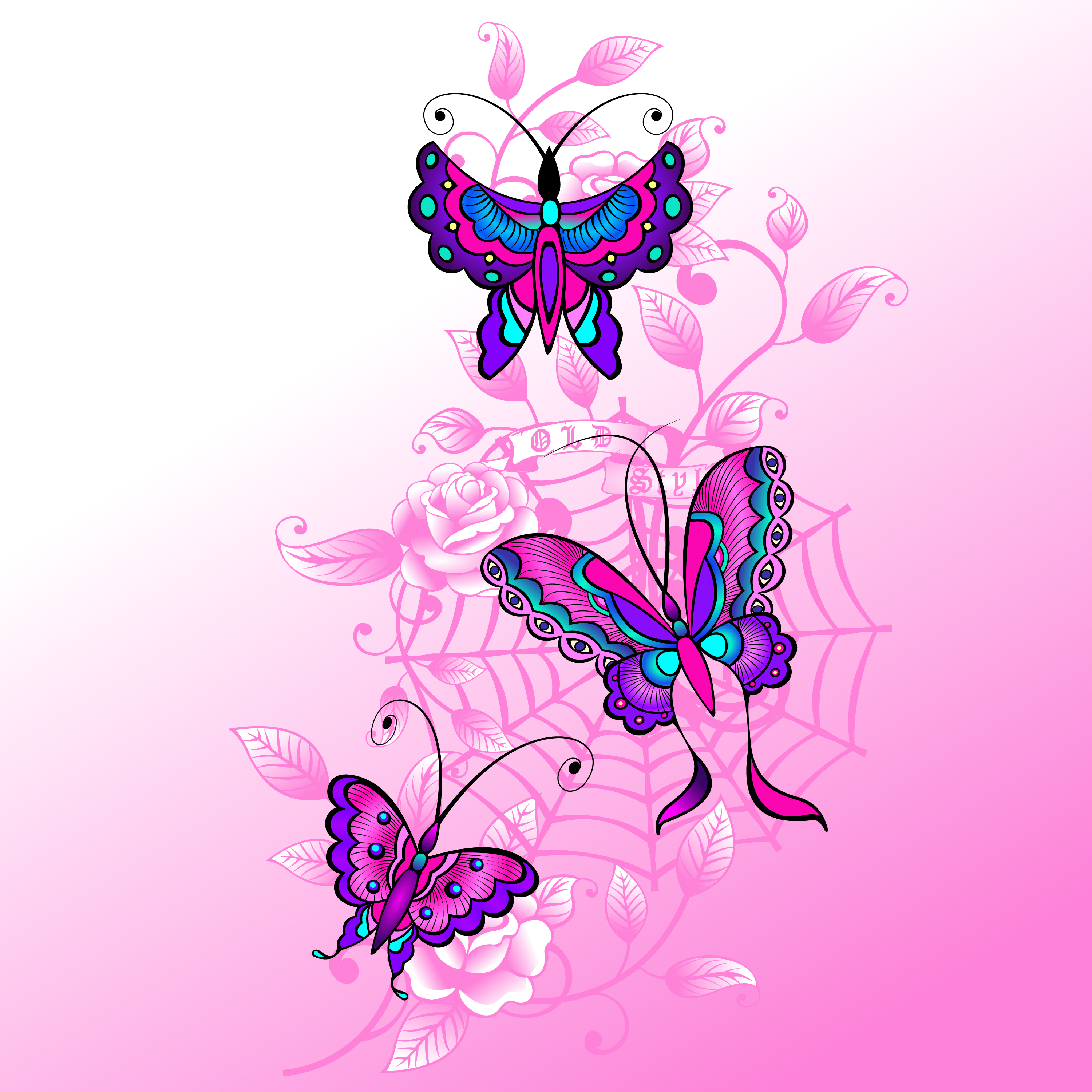 Download Cobweb, roses and Butterfly's 579123 - Download Free ...