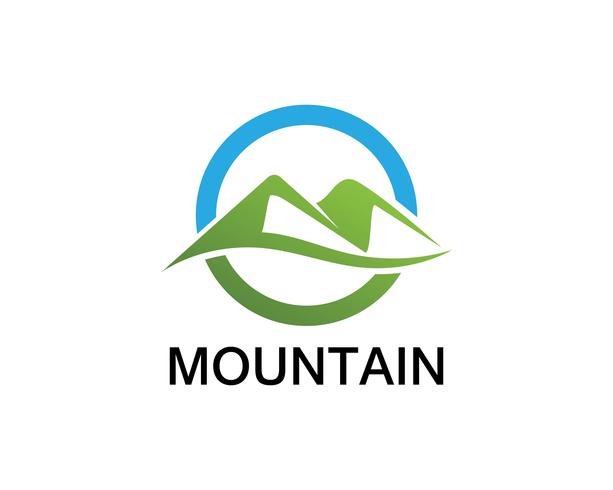 Minimalist Landscape Mountain logo design inspirations vector