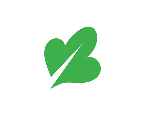 Logotipos de ecología de hoja de árbol verde. vector