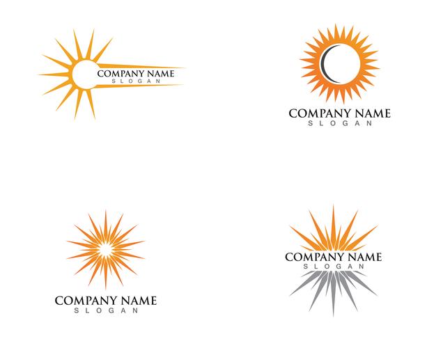 Vector illustration Icon Logo Template Sun over horizon