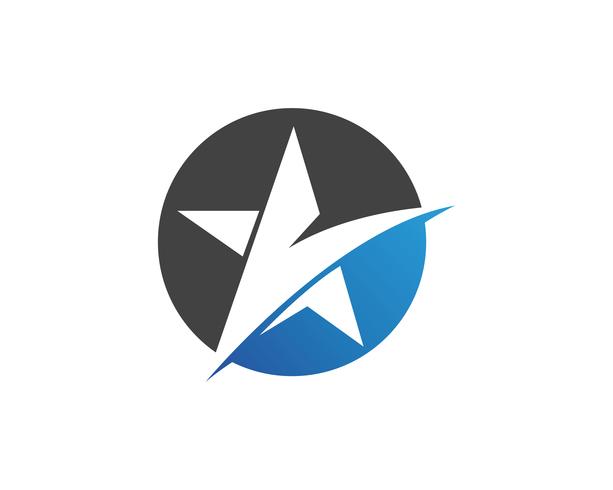Plantilla de logotipo de Star falcon vector iconos de aplicación