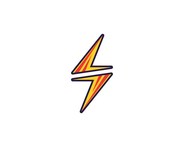 Flash power thunderbolt iconos vectoriales vector