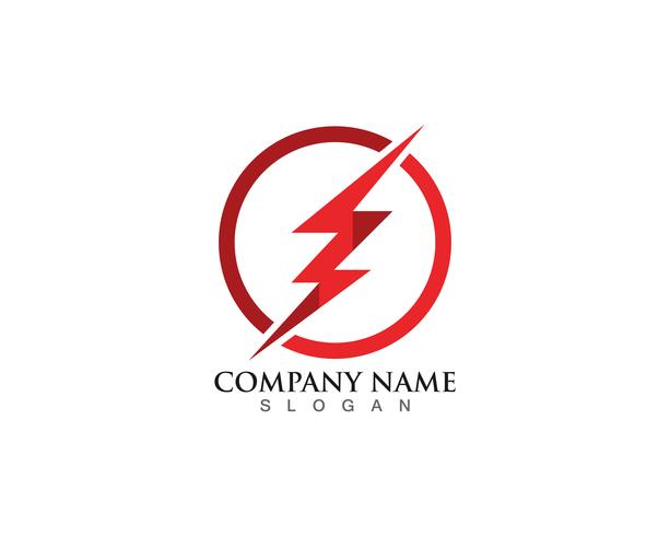 Plantilla de logotipo de Flash Thunderbolt vector