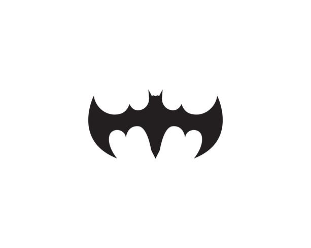 Bat black  logo template white background icons app vector