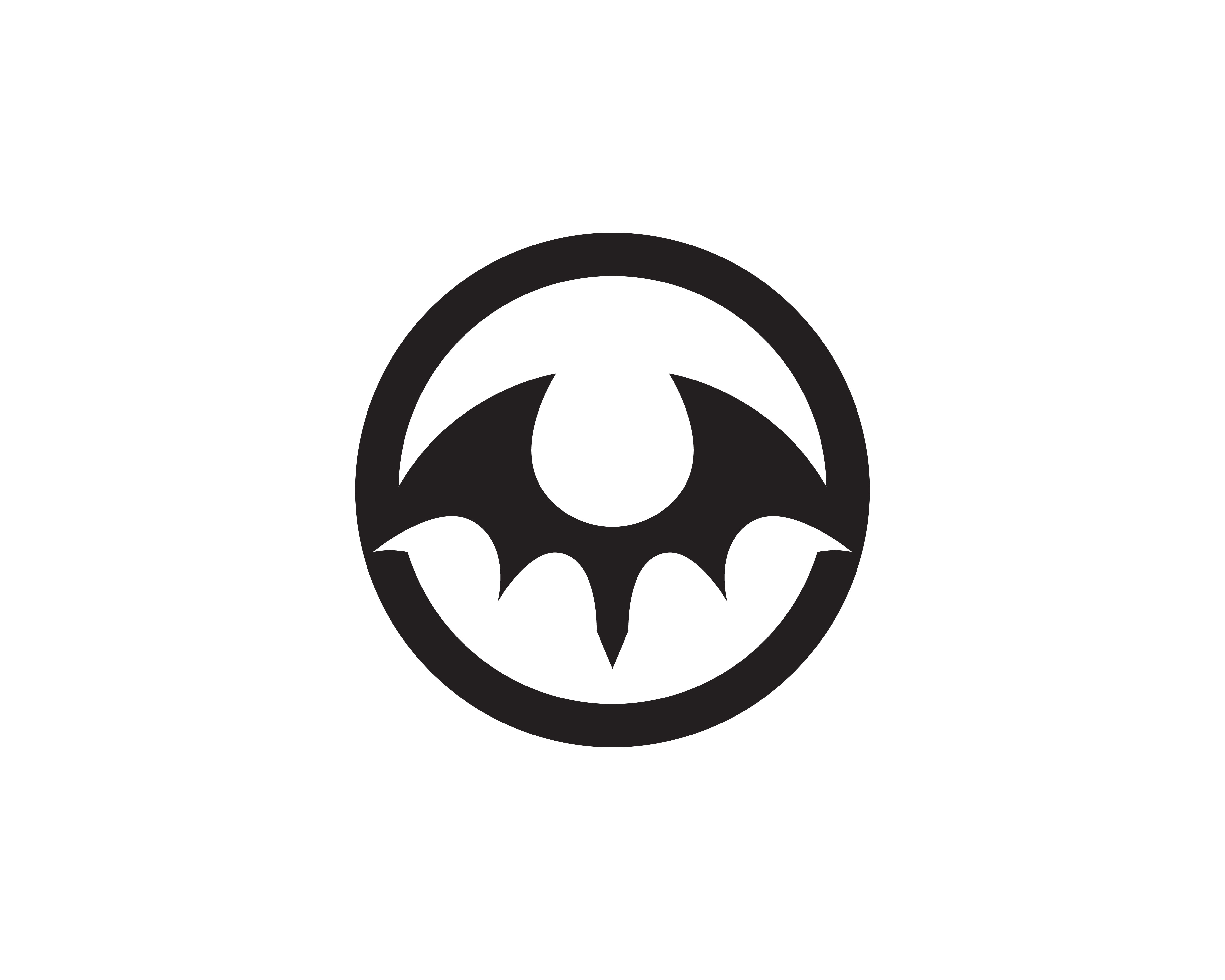 Bat black logo template white background icons app 579274 Vector Art at