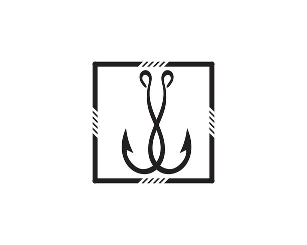 hook symbol and logo icon vectors