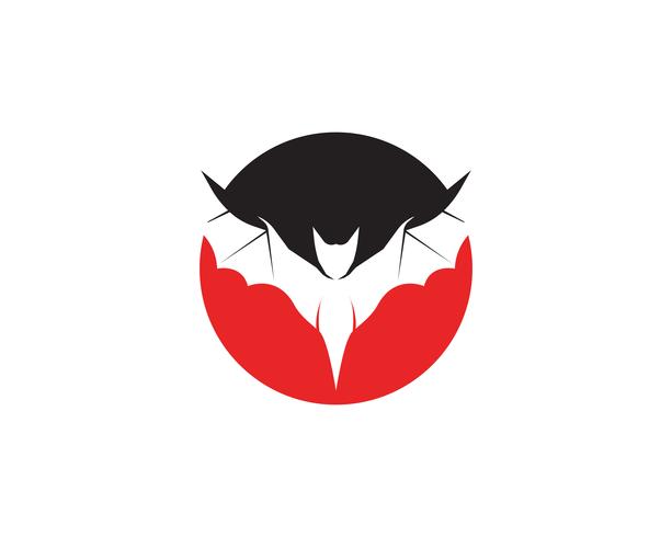 Bat black  logo template white background icons app vector