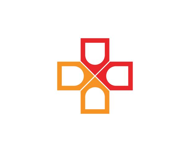 Hospital logo and symbols template icons app, vector