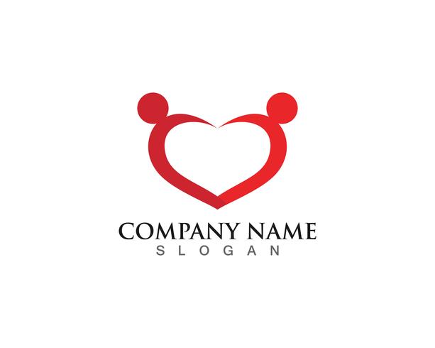 Adoption and community care Logo template vector icon