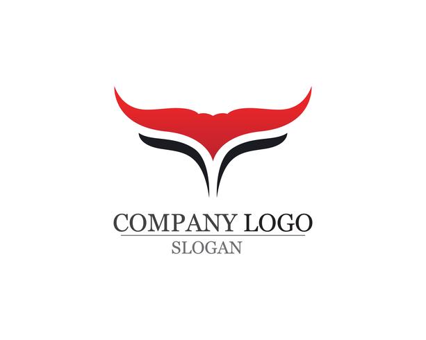 Bull horn logo and symbols template icons  vector