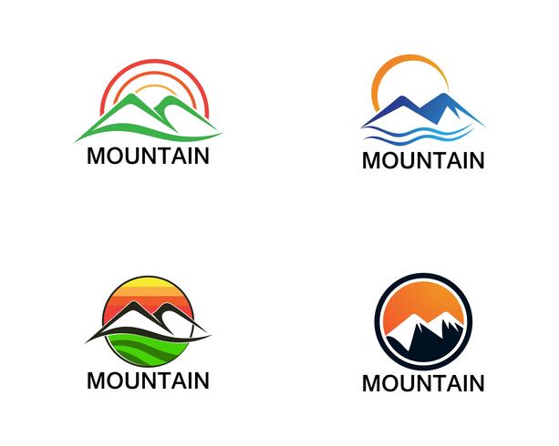 Minimalist Landscape Mountain logo design inspirations vector