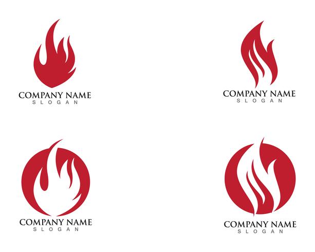 plantilla de logotipo de llama de fuego vector