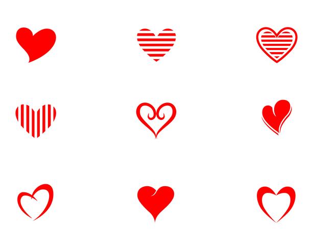 Amor Logo y símbolos vectoriales plantilla iconos vector de aplicación