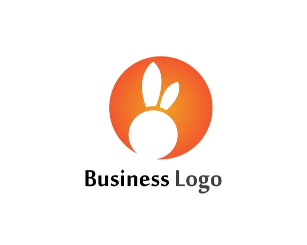 Conejo Logo plantilla vector icono plantilla de diseño de aplicaciones