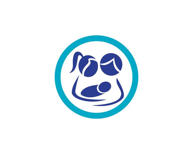 Adoption baby  and community care Logo template vector icon