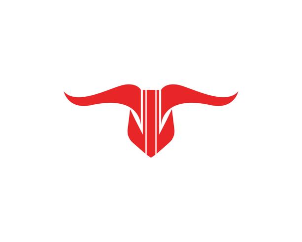 Bull red logo and symbols template icons app vector