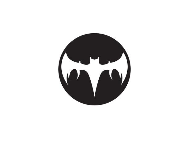 Bat black  logo template white background icons app vector