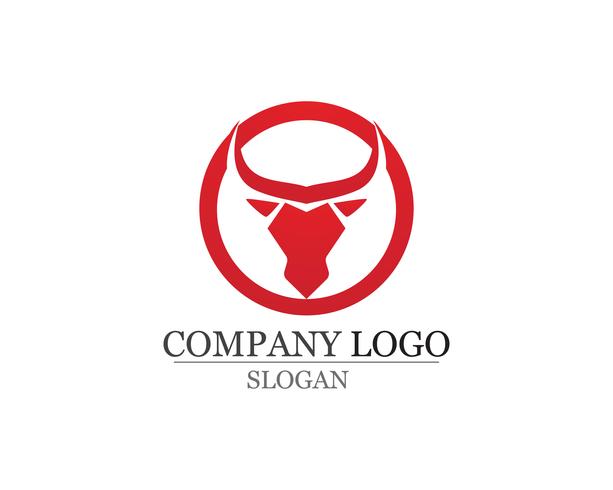 Bull horn logo and symbols template icons  vector