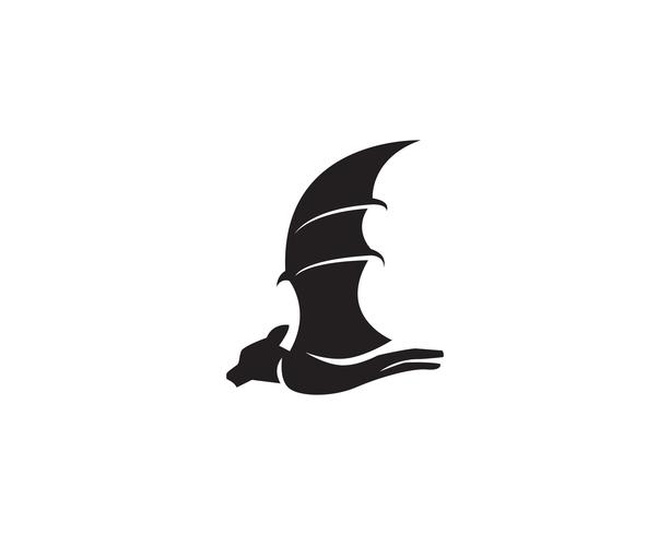 Plantilla de logo de murciélago negro fondo blanco iconos iconos vector