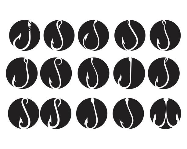 hook symbol and logo icon vectors